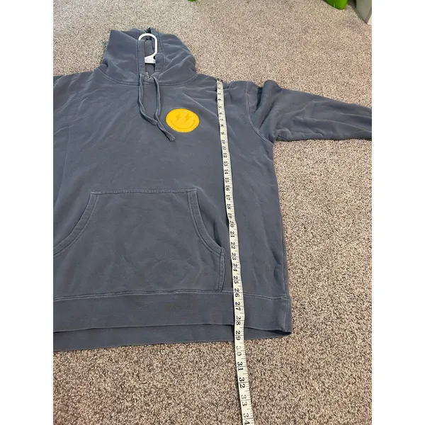 Old Row Hoodie Sweatshirt XL Blue‎ Yellow Graphic Pullover Athleisure Top - Image 7