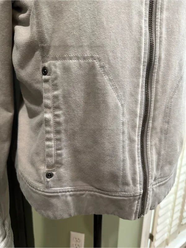 Marrakech by Anthropologie Gray Knit French Terry Moto Jacket – Size Small - Image 5
