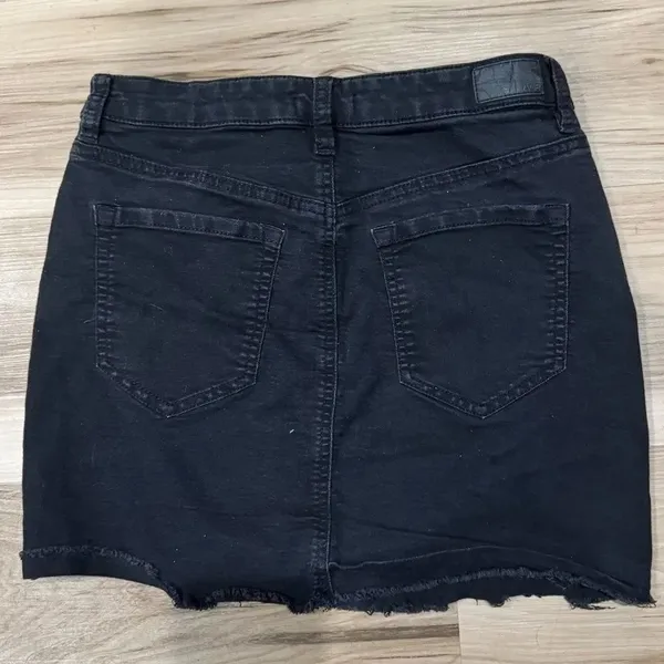 Garage Black Cutoff Jean Mini Skirt Women’s Medium - Image 2