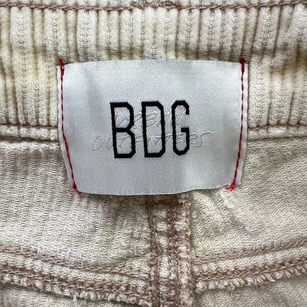 BDG Urban Outfitters Mom High Rise Corduroy‎ Pants Size 26 Washed Faded Beige - Image 3