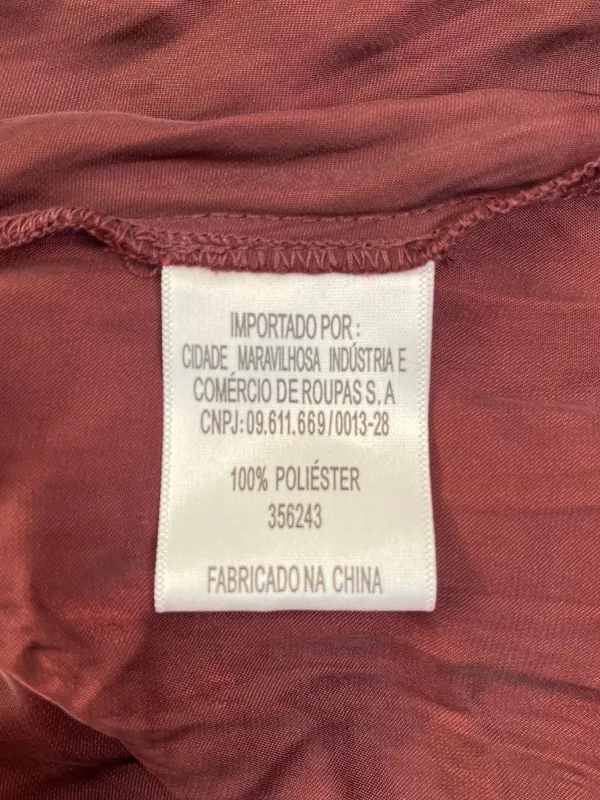 NWOT Farm Rio Ruffled Sleeveless V-Neck Maxi Dress Burgundy Size M - Image 14