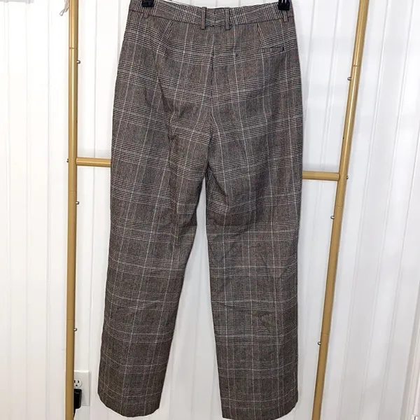 Zara Plaid Gaucho Pants - Image 4