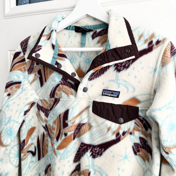 Patagonia harvest moon white owl synchilla - Image 2