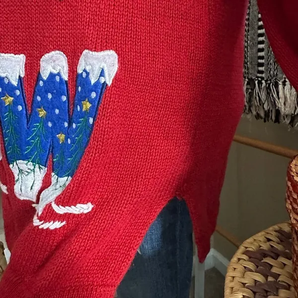 Vintage 90s Holiday Editions Christmas Whimsical Snowman Ugly Sweater - Image 8
