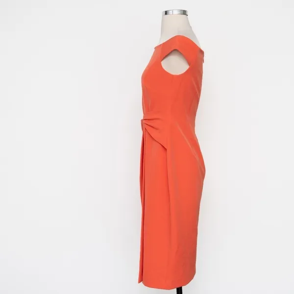 Lauren Ralph Lauren Coral Twist‎ Detail Cocktail Dress Size 2 - Image 6