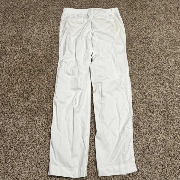 Talbots White Heritage Twill Everyday Chino Pants Womens Size 6 Straight Leg - Image 5