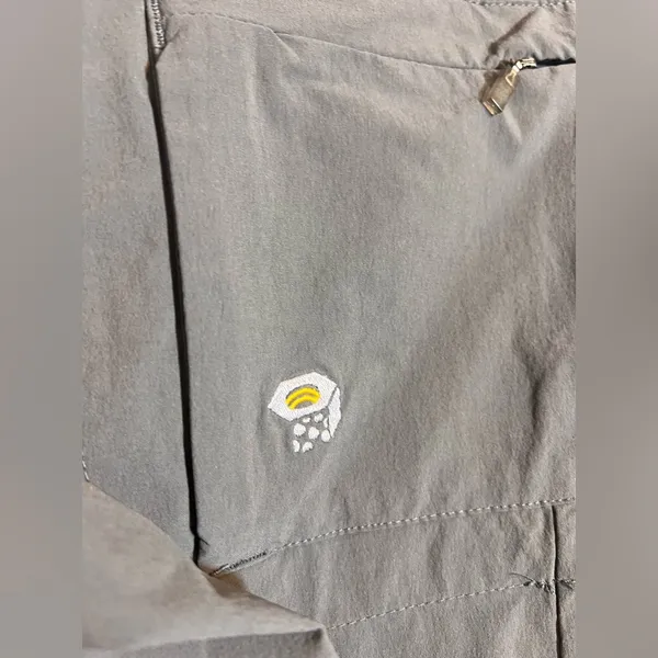 Mountain Hardwear Gray Cargo Pants with Drawstring Waist Women’s, zip off lower - Image 2