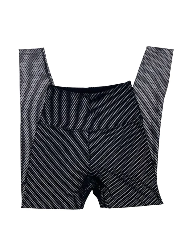 Beyond Yoga Spot On High Waisted Midi Leggings Size Medium Black Metallic Foil - Image 3