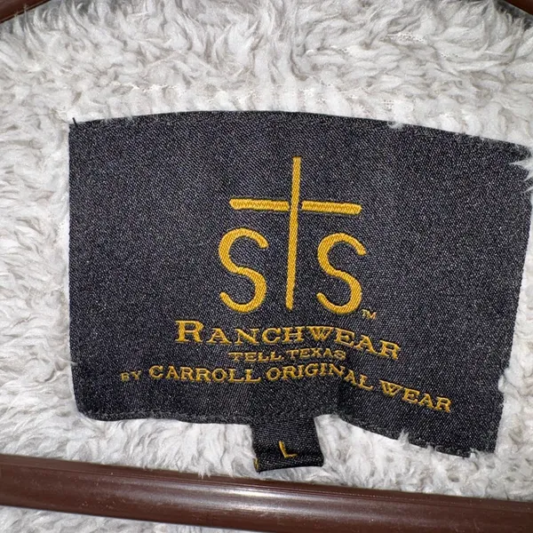 STS Ranchwear Gray Fleece Pullover Jacket Size L - Image 5