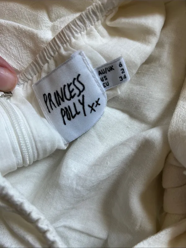 Princess Polly Cream Mini Dress with Straps - Image 3
