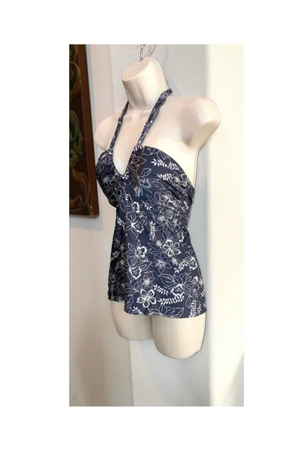 Converse Like new charcoal gray and silver Tankini top. Sz S - Image 3