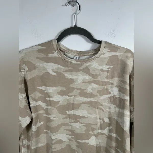 Athleta Studio to Street Camo Sweatshirt Womens S Oatmeal Beige 432058‎ - Image 5