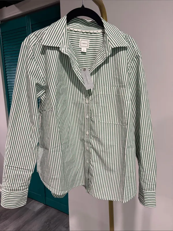 Antrhopology NWT Maeve Kate 100% Cotton Classic Buttondown Shirt - Image 11
