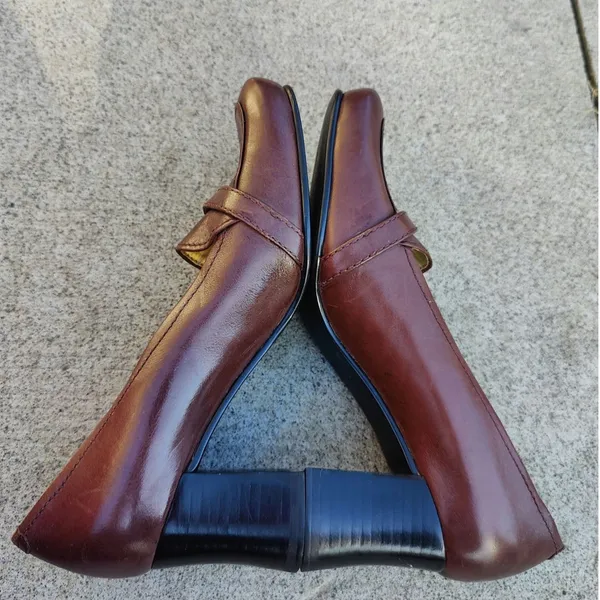Vintage brown nine west Y2K pumps sz 6 - Image 6