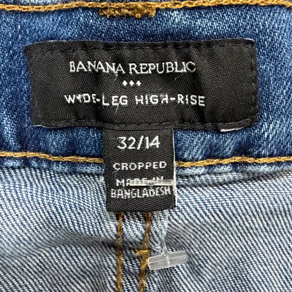 Banana Republic Cropped Wide Leg Jeans Women 32 Medium Wash Denim Modern Classic - Image 10