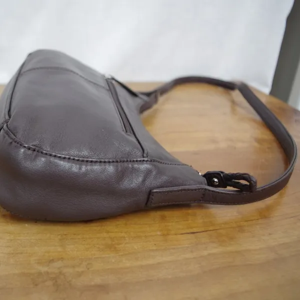 Stone Mountain Small Brown Leather Shoulder Bag Purse - Image 3