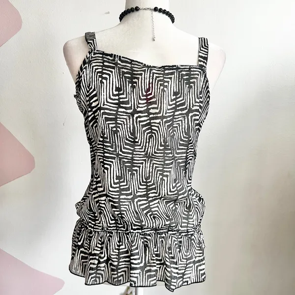 Vintage Y2K Beaded Tank Top Vintage Festival Retro‎ 2000s Boho Small - Image 3