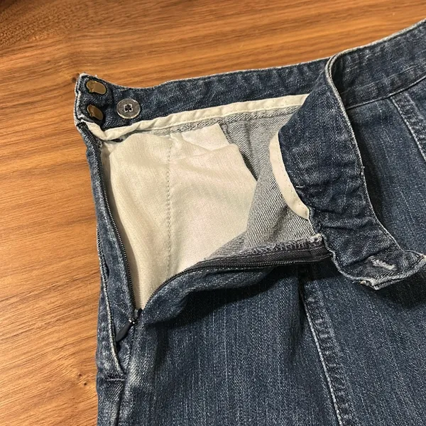 L.L. Bean Denim A-Line Skirt Classic Fit Size 8 - Image 3