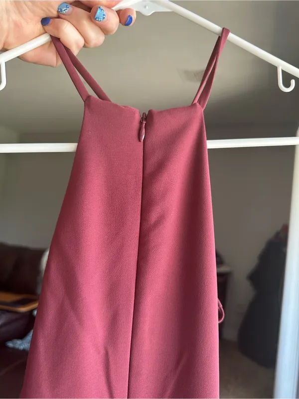 By Anthropologie Halter Cutout Slim Midi Dress in Cherrywood - Image 8