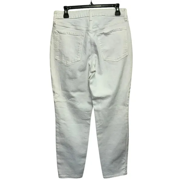 Old Navy High Rise OG Straight Jeans Size 8 White‎ Denim Secret Smooth Pockets - Image 2