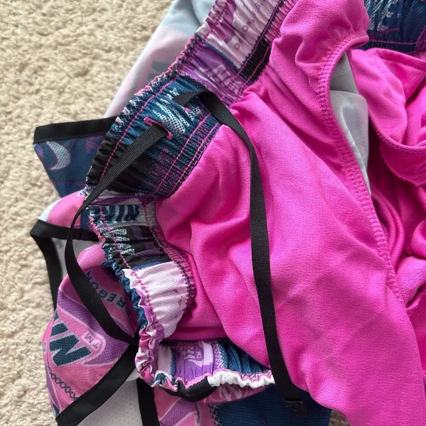 Nike Women's Athletic Shorts - Pink and Blue - Image 3