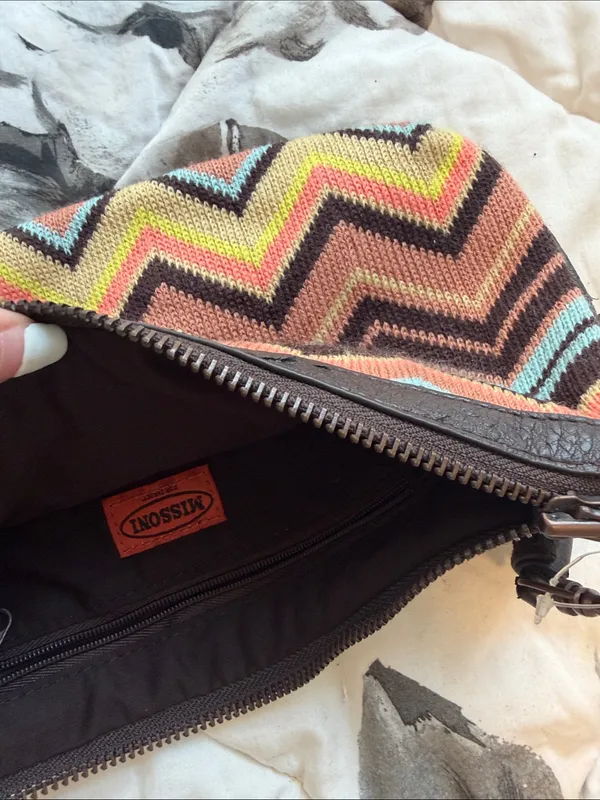 Missoni for 🎯Knit Pouch Multicolor Zigzag Wristlet Pouch - Image 6