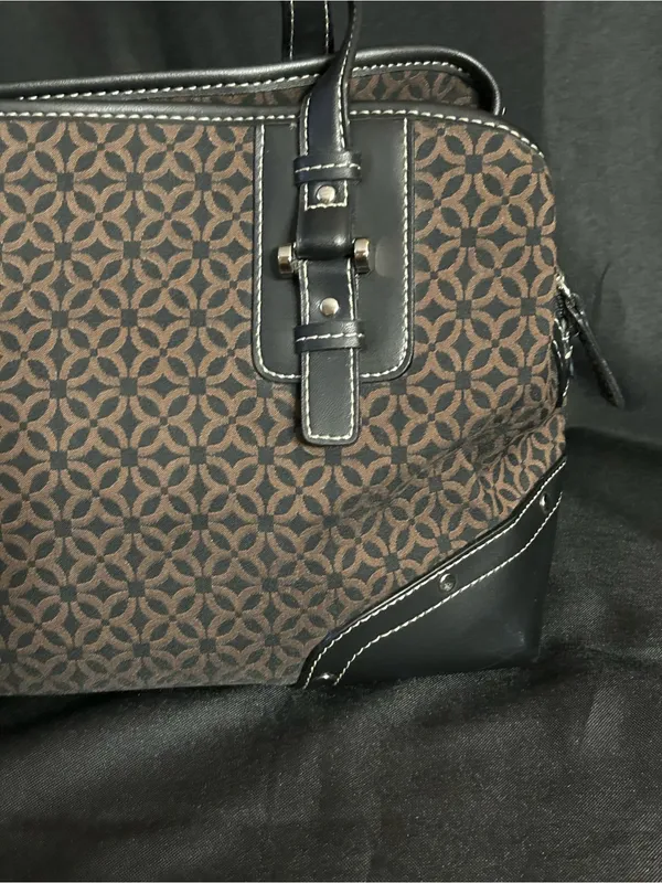 Relic Women’s Classic Brown Patterned Shoulder Bag & Black Trim - Image 5