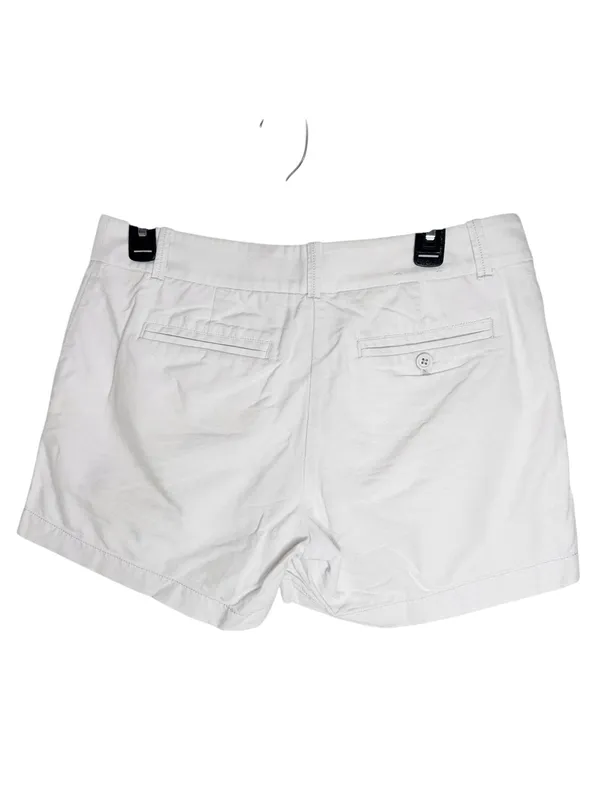 J.Crew Factory Classic Chino Cotton Twill White Mid-Rise Shorts 4.5” inseam sz 6 - Image 2