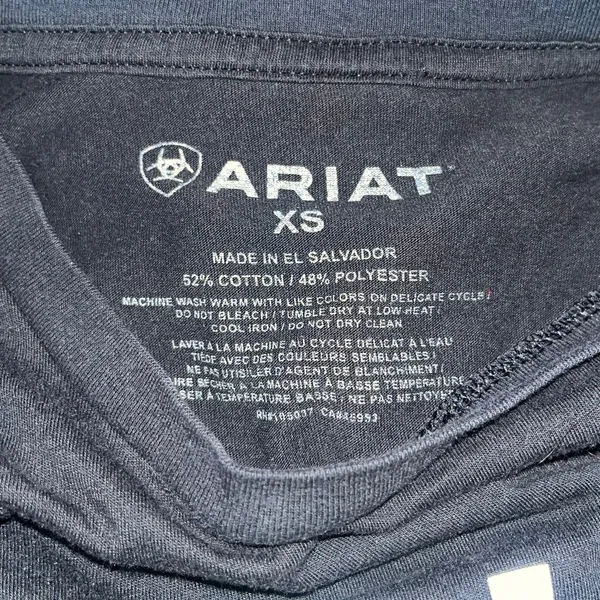 Ariat Women’s Graphic T-Shirt – Black / Mexico Flag Logo (Size XS) - Image 2