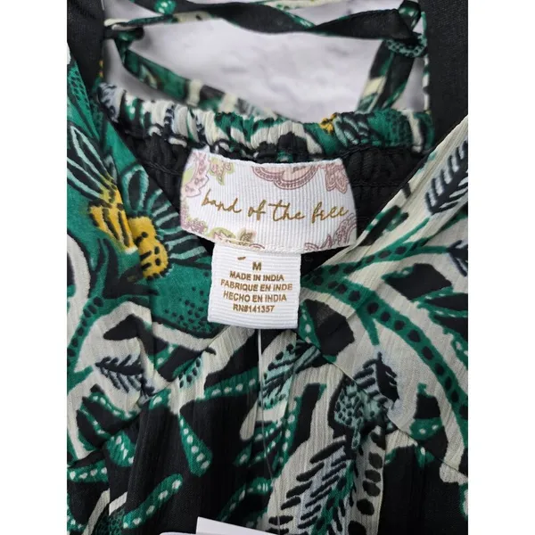 NWT Band Of The Free Maisie floral boho mini dress green medium. - Image 6