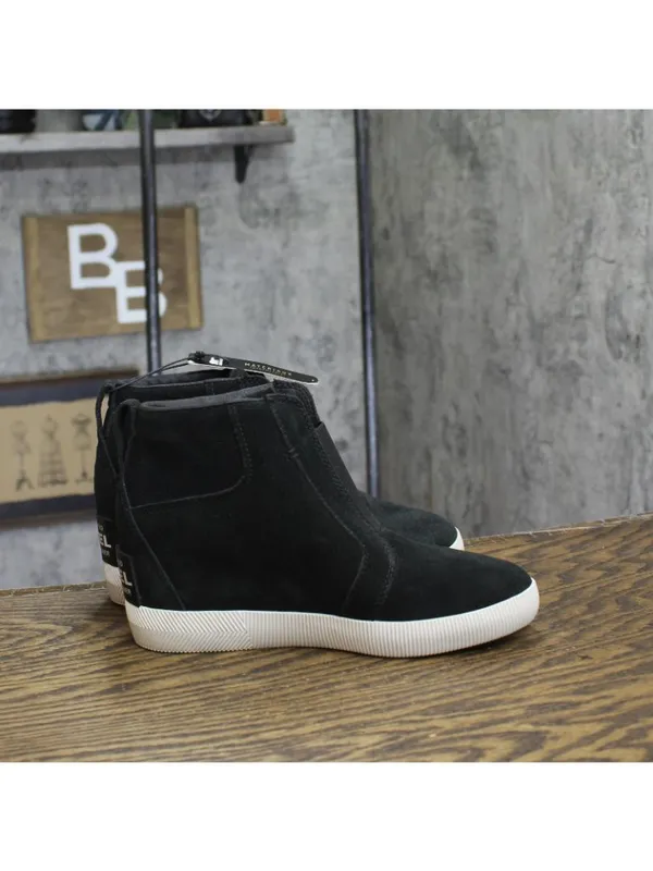 Sorel Out N About Pull-On Wedge Sneakers 2058651 Black / Sea Salt 6M - Image 6