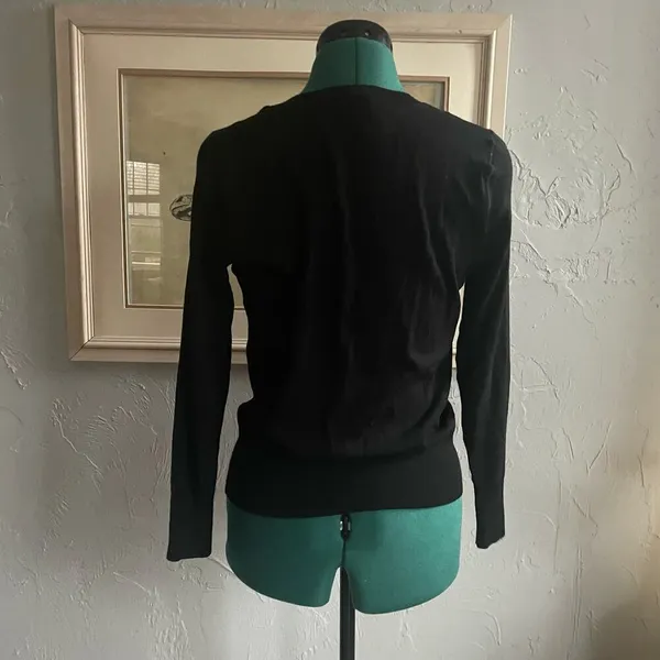 Everlane Black Crewneck 100% Wool Lightweight Sweater Minimalist‎ Workwear sz S - Image 3