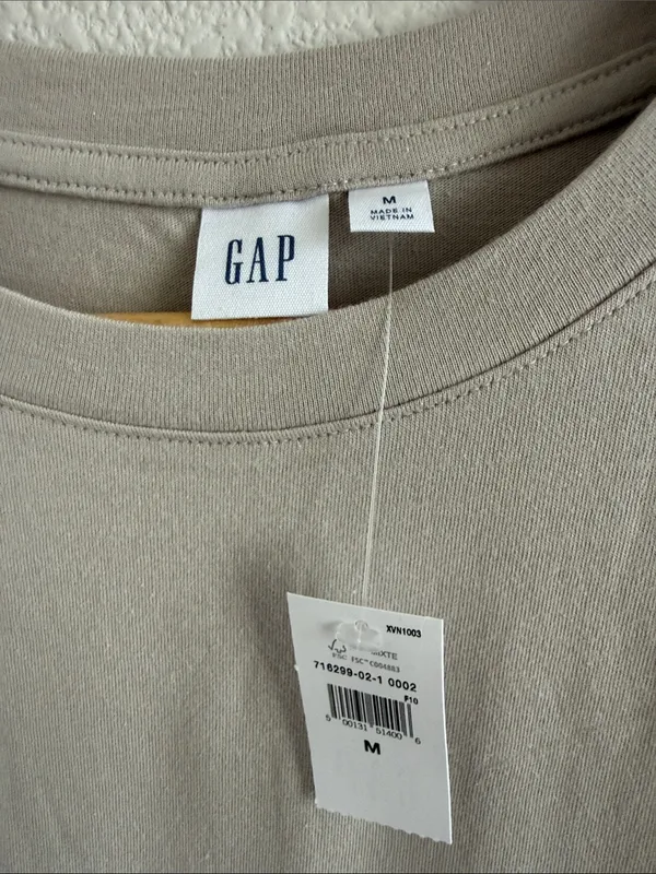 NWT GAP Relaxed T-Shirt Dress 100% Cotton Frosty Morning Women's Medium - Image 3