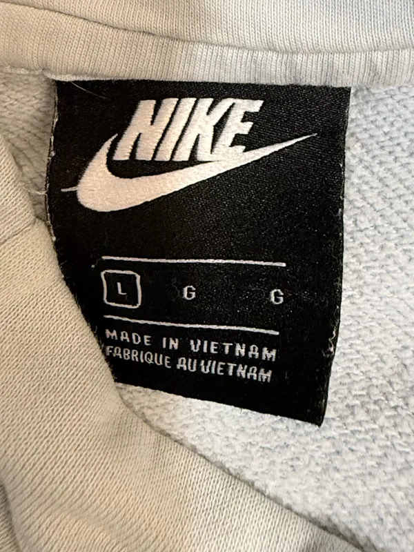 Nike Pale Blue Pullover Hoodie with Swoosh Tag - Image 3