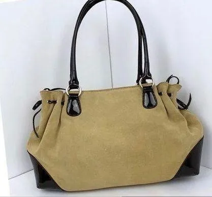 BCBG Suede Leather Tan / Brown Bag - Image 2