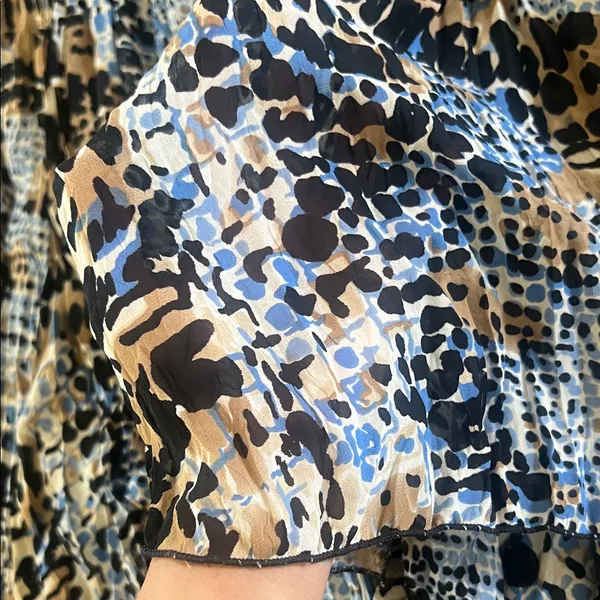 Rafael Leopard Print Midi Skirt Size M Black Size M - Image 5