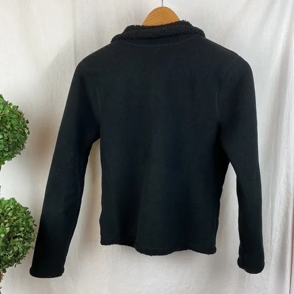 Ralph Lauren Black & Pink Fleece Zip Up Long Sleeve Jacket M - Image 3