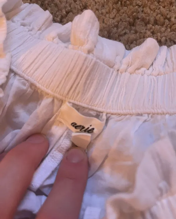 Aerie White Ruffle Skirt - Image 3