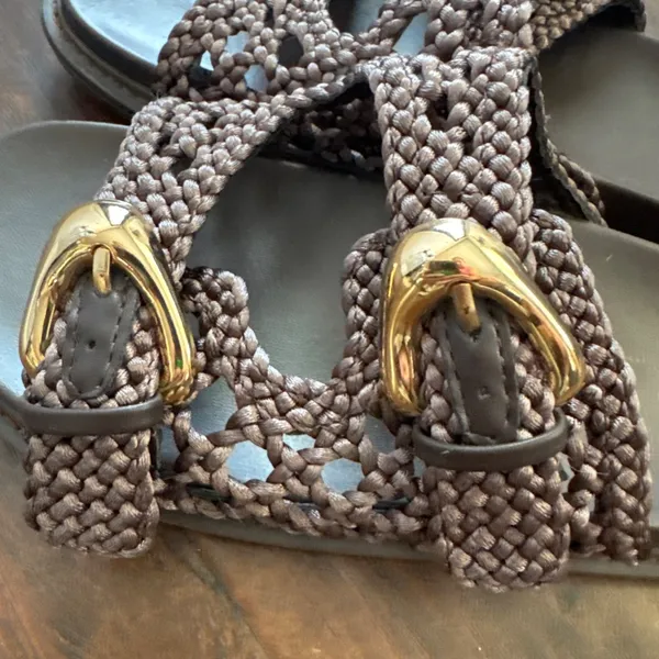 Women's Joie Waffle Braided Slide Sandals Brown Beach Resort Coastal Sz 8M - Image 7
