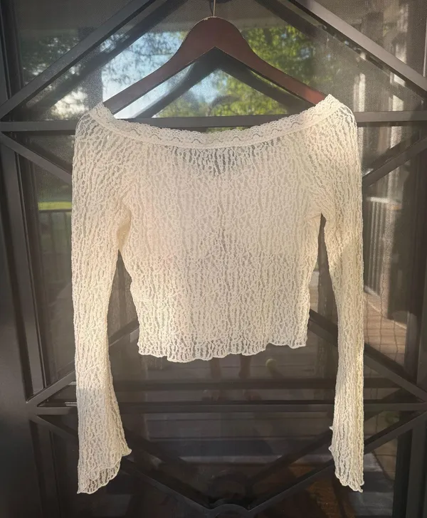 Urban Outfitters Top White Crop - Image 3