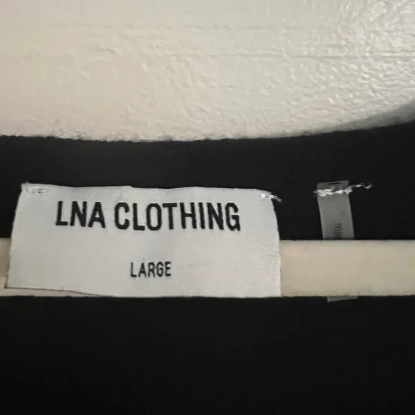 LNA Clothing Modal Blend Black &‎ White Striped V Neck Long Sleeve Sweater Sz Lg - Image 4
