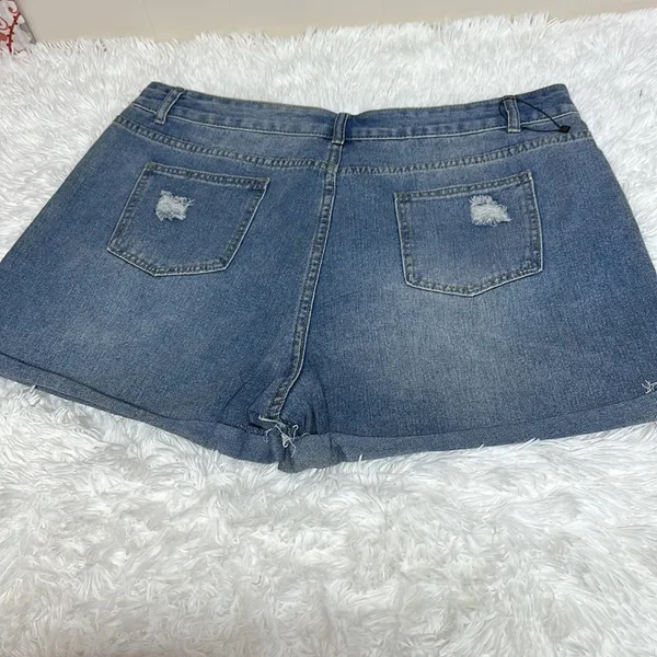 Hawalili Distressed Jean Shorts 3X - Image 4
