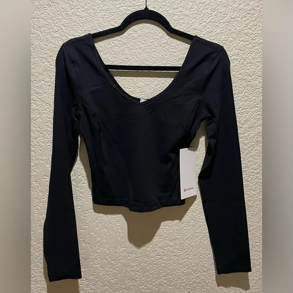 Lululemon NWT Align Shirt Top Long Sleeve Tee Black Size 6 - Image 4