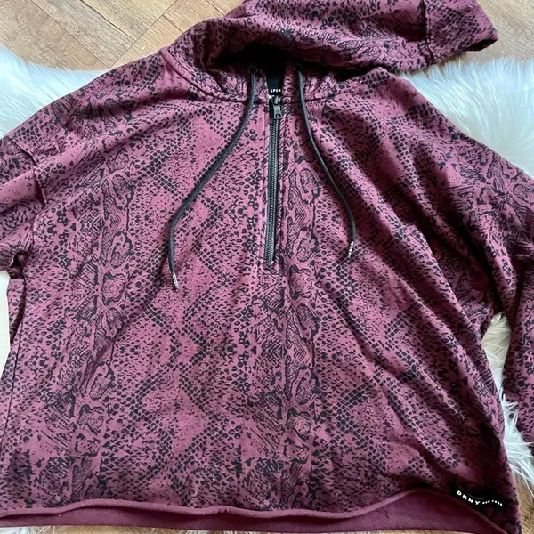 DKNY Snake Print Cropped Sweatshirt - Image 3