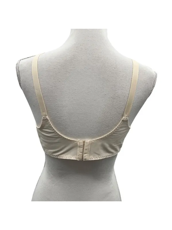 Full Coverage Bali Nude Bra Womens 38C Used Lace Mesh Underwire 0180 - Image 2