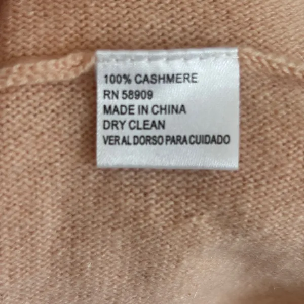 Antonio Melani Pink 100% Cashmere Peplum Crew Neck Sweater XS Long Sleeve - Image 5