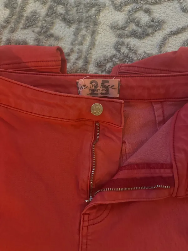 Free People Red Jeans Flare - Image 2