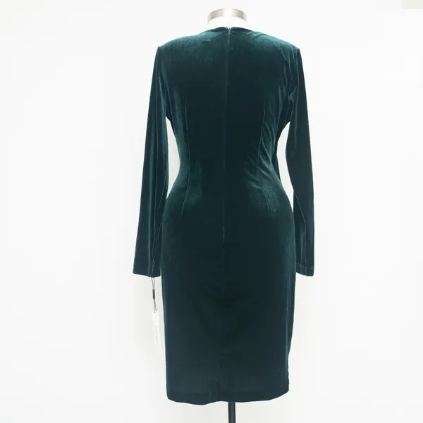 Calvin Klein. Lux Velvet Wrapped Dress‎ - Image 5