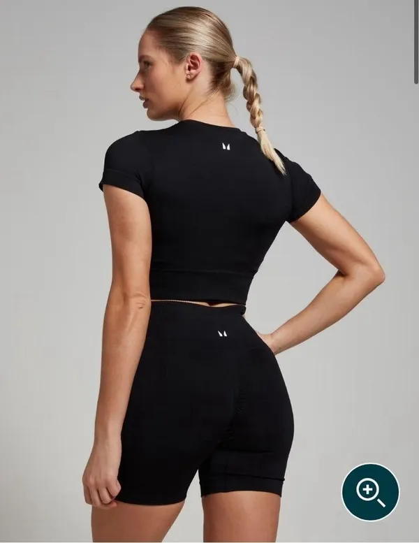 MP Women's Tempo Seamless Crop Top - Black - Image 4