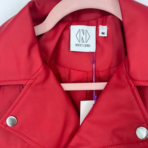 Nikki Lund Water Repellent Michaela Jacket Sz Medium Red - Image 4